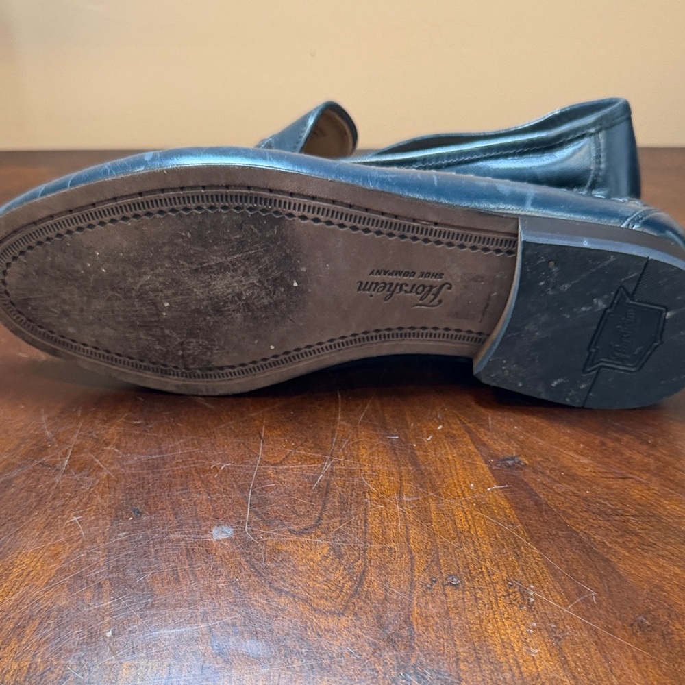 Florsheim Men's Black Woven Leather Slip-Ons - Picture 6 of 7